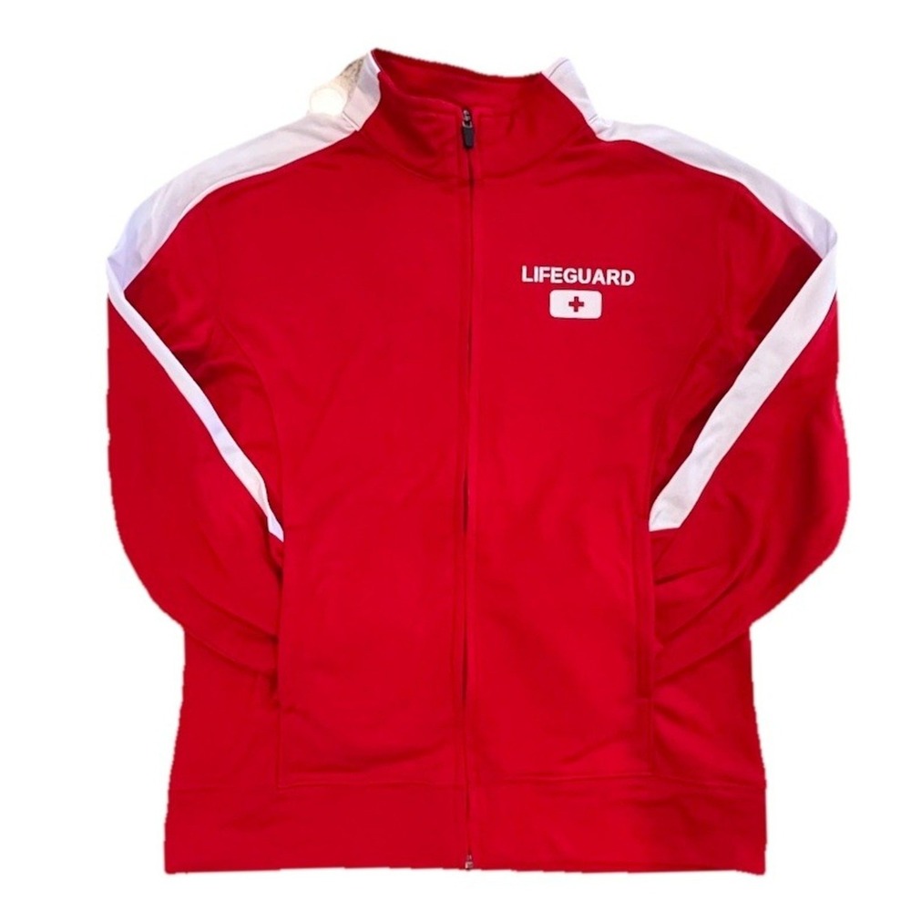 Augusta Sportswear‎ Lifeguard Track Jacket Red White Full Zip Unisex XS